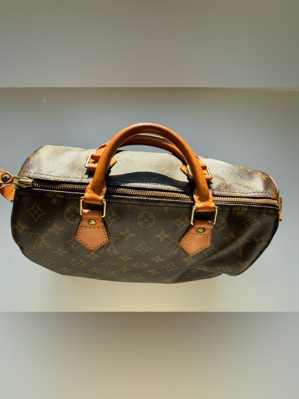 Louis Vuitton Speedy 30 Monogram Canvas Handbag - Brown/Tan - Picture 7 of 9